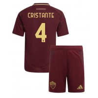 Camiseta AS Roma Bryan Cristante #4 Primera Equipación Replica 2024-25 para niños mangas cortas (+ Pantalones cortos)